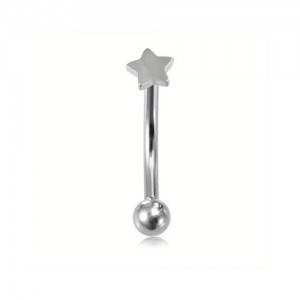 Piercing Microbell Curvo Modelo 6 Aço 316L